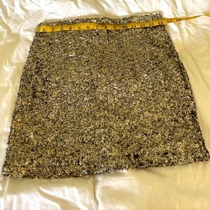 Gold Sequin Mini Skirt Holiday Decree size Medium